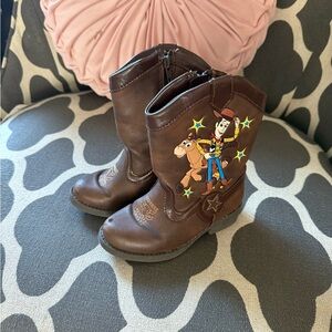 Kids Brown Cowboy Boots with Toy Story Design